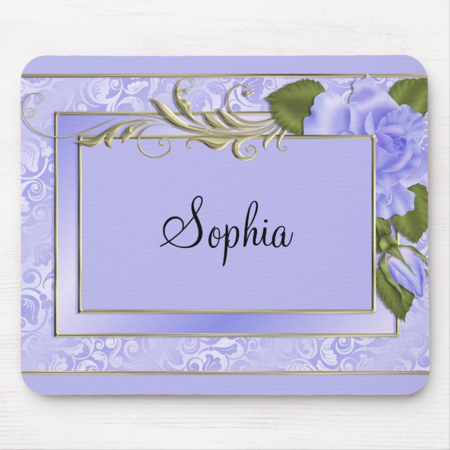 Purple Roses Mouse Mat (Front)