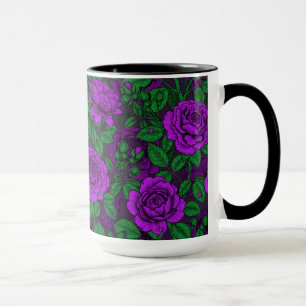 Purple roses mug