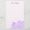 Purple Roses Pink Dots Personal Stationery