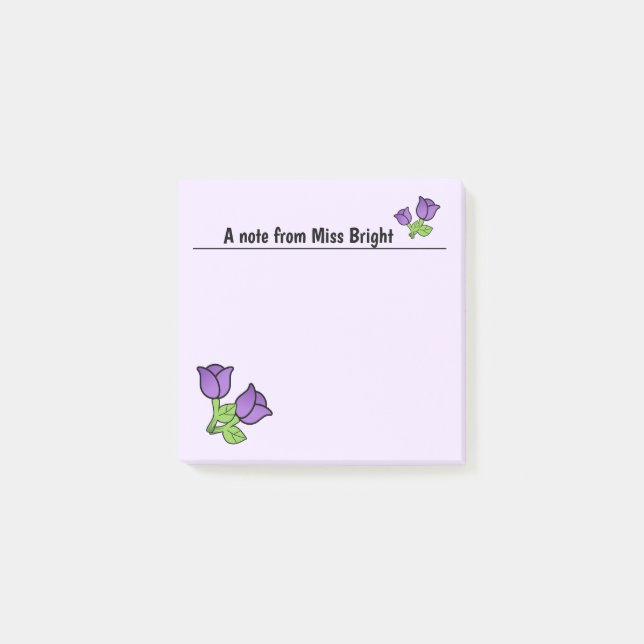 Purple Roses Post-It Notes (Front)