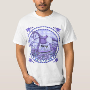 Purple Roses Rocking Horse T-Shirt