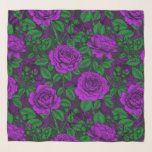 Purple roses scarf<br><div class="desc">Hand drawn vector pattern with purple roses and beetles</div>