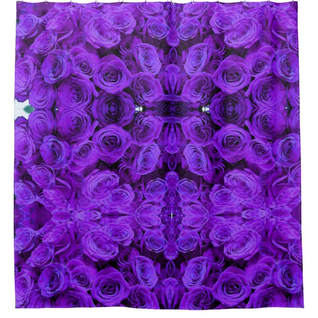 Purple  roses shower curtain (Front)
