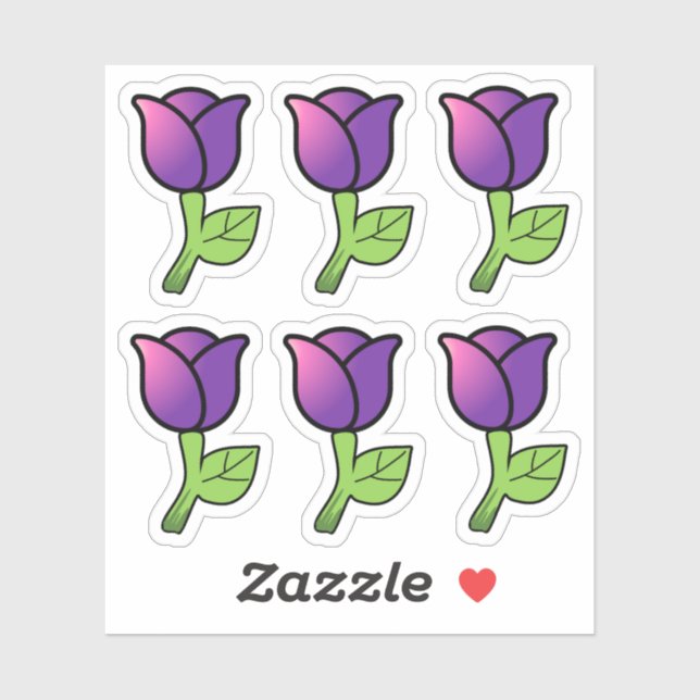 Purple Roses Stickers (Sheet)