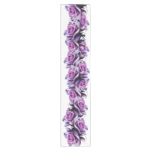 Purple Roses Table Runner