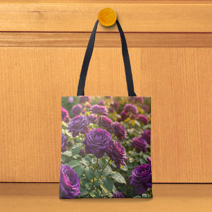 Purple Roses Tote Bag