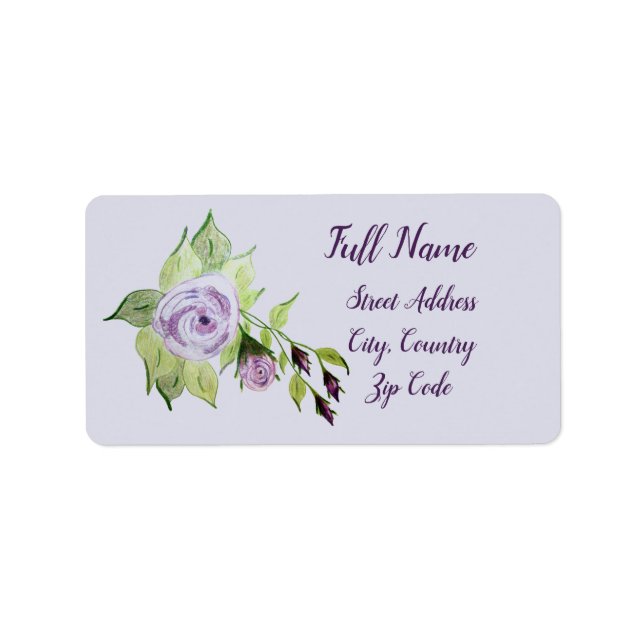 Purple roses with mauve label (Front)
