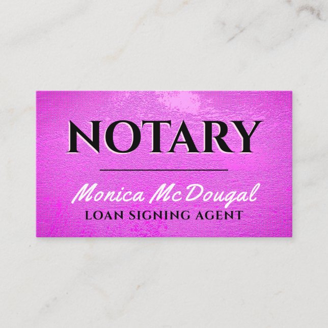 Purple rough faux texture  business card (Front)