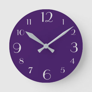 Purple Round Clock