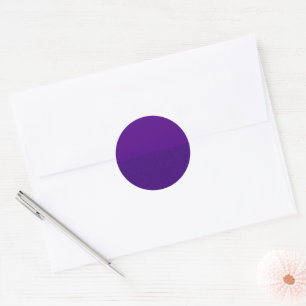 Purple Round Sticker – Solid Top, Textured Bottom