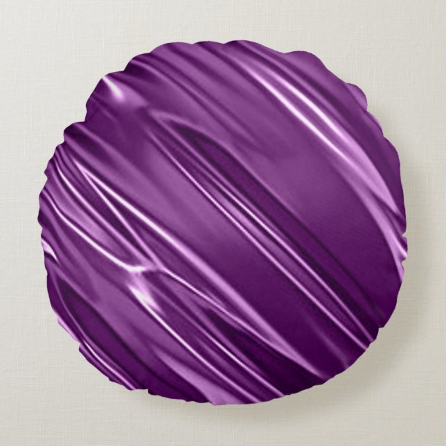 Purple round throw pillow. round cushion (Front)