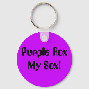 Purple Rox My Sox! Key Ring
