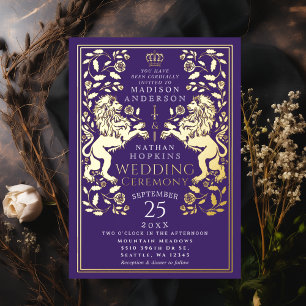 Purple Royal Lion Mediaeval Wedding