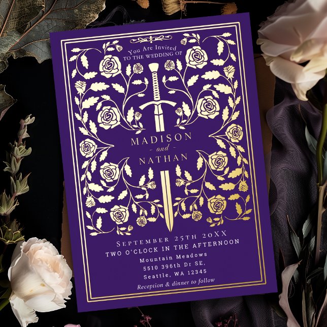 Purple Royal Mediaeval Sword Wedding (Creator Uploaded)