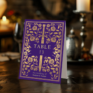 Purple Royal Mediaeval Sword Wedding