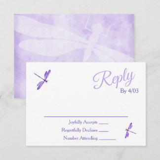 Purple RSVP Enclosure Cards