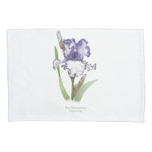 Purple Ruffled Iris Pillowcase