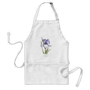 Purple Ruffled Iris Standard Apron