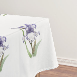 Purple Ruffled Iris Tablecloth