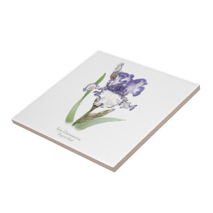 Purple Ruffled Iris Tile