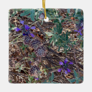Purple Sage Ceramic Ornament