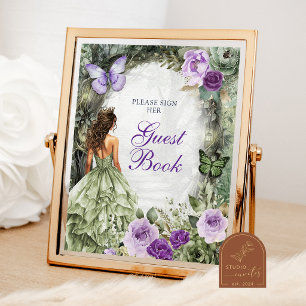 Purple Sage Enchanted Forest Guestbook Sign