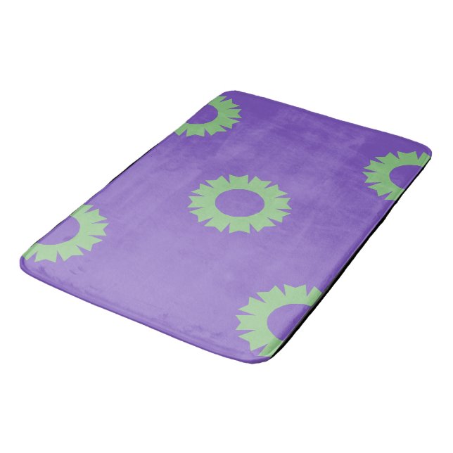 Purple Sage green Geo Bath Mat (Angled)