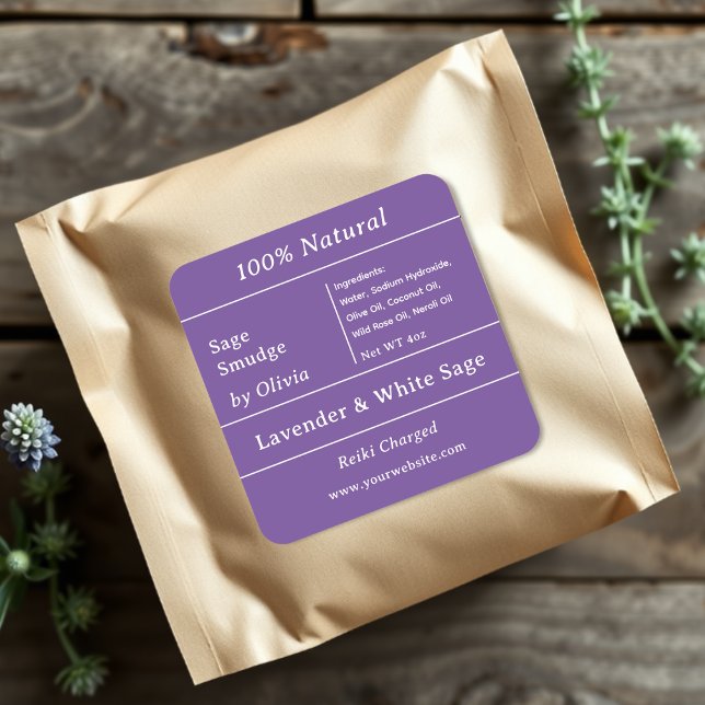 Purple | Sage Smudge Ingredient Labels (Creator Uploaded)