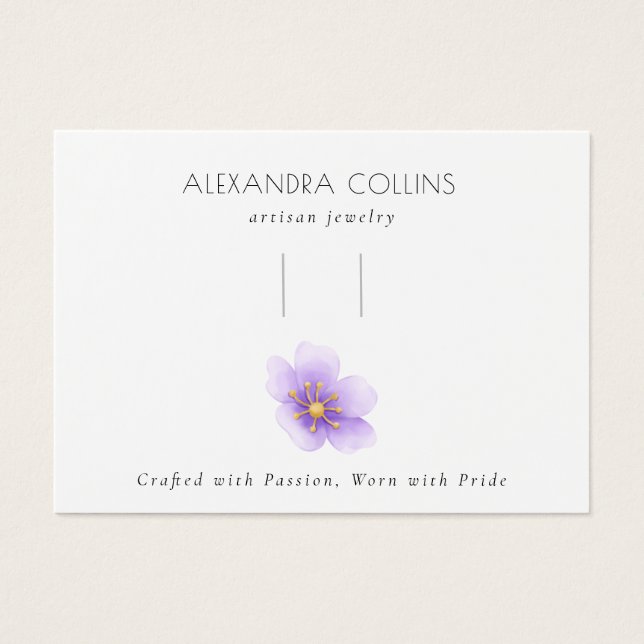 Purple Sakura Blossom Hairclip Barrette Display (Front)