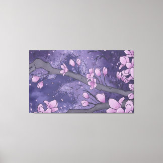 Purple Sakura Tree Canvas Print
