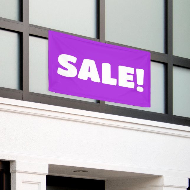 Purple SALE! Banner (Outside Building)
