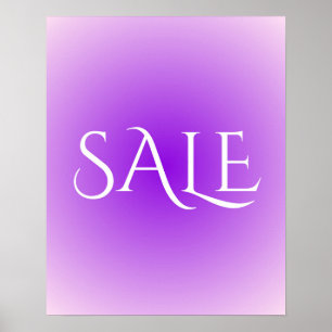 Purple Sale Sign, Aesthetic Pretty Sale Poster