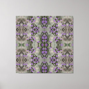 Purple Salt Heliotrope Wildflower Pattern Canvas Print