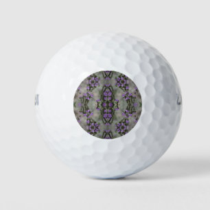 Purple Salt Heliotrope Wildflower Pattern Golf Balls