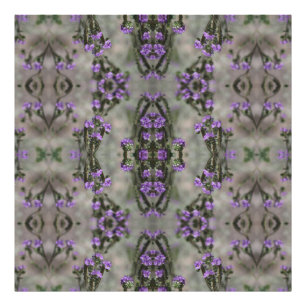 Purple Salt Heliotrope Wildflower Pattern Photo Print