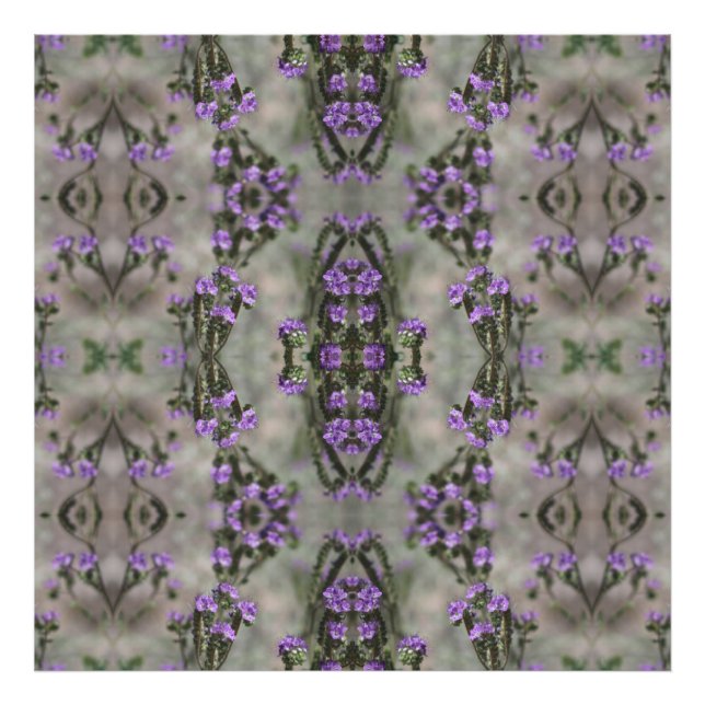 Purple Salt Heliotrope Wildflower Pattern Photo Print (Front)