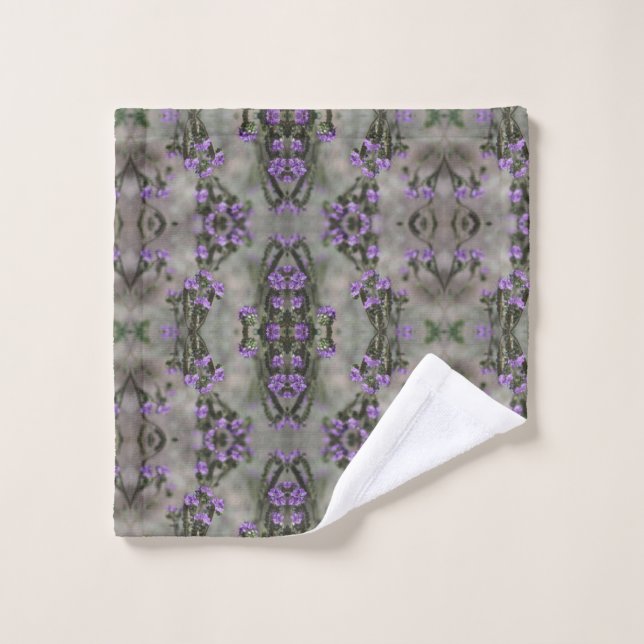 Purple Salt Heliotrope Wildflower Pattern Wash Cloth (Wash Cloth)