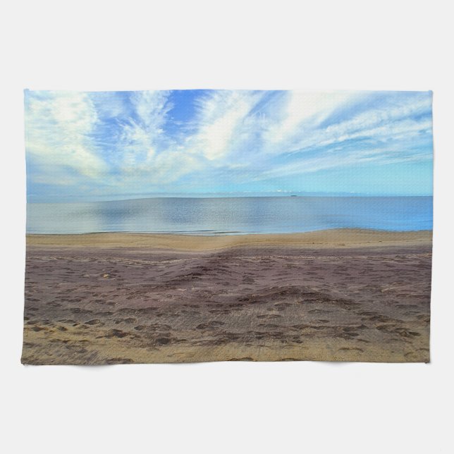 Purple Sand Dishtowel Tea Towel (Horizontal)