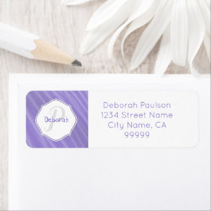 Purple Sand Ripples Personalised Address Label
