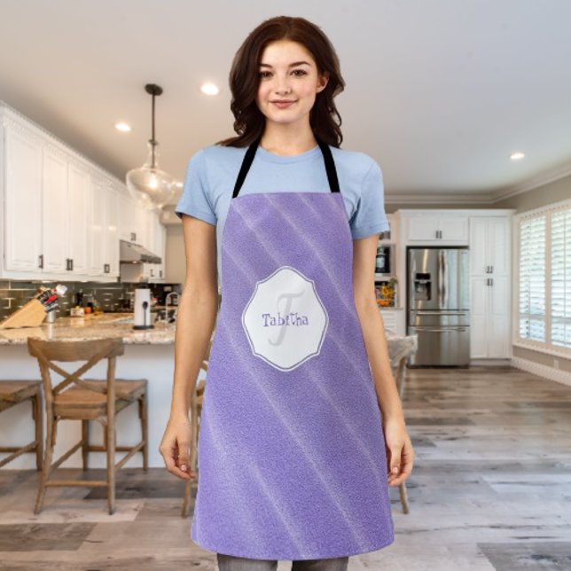 Purple Sand Ripples Personalised Apron (Purple Sand Ripples Personalized Apron)