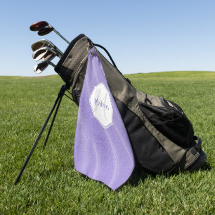 Purple Sand Ripples Personalised Golf Towel