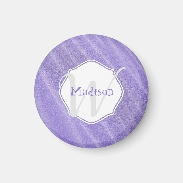 Purple Sand Ripples Personalised Magnet (Front)