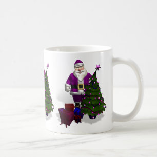 Purple Santa Claus Coffee Mug