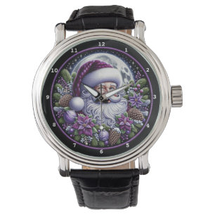 Purple Santa Moonlit Holiday Watch