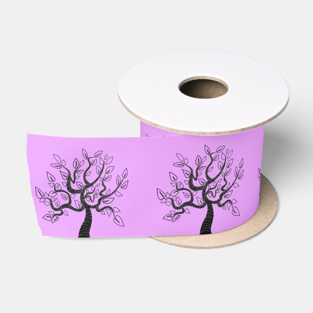 Purple Satin Ribbon Tree of Life Custom Colour (Spool)
