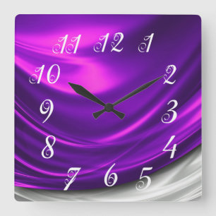 Purple Satin Wall Clock