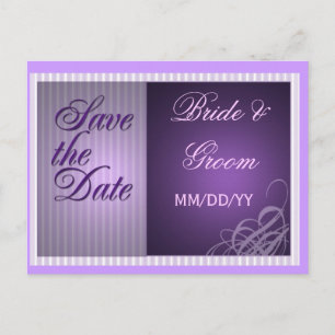 Purple save the date card