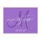 Purple Save the Date Monogram Postcard