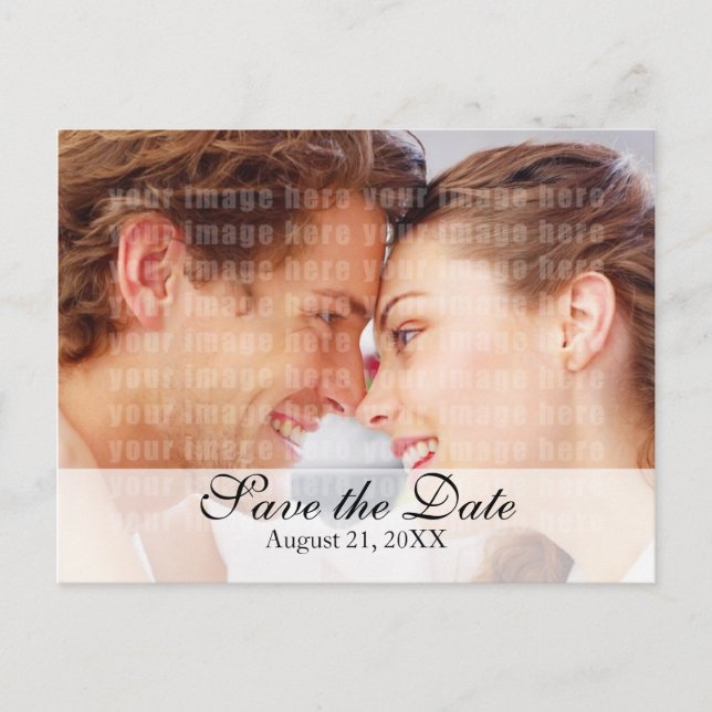 Purple Save the Date Postcard (Front)