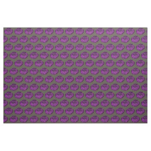 purple scallops black fabric